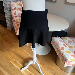 BCBGMaxAzria Black Tiered Mini Skirt
